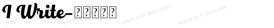 I Write字体转换